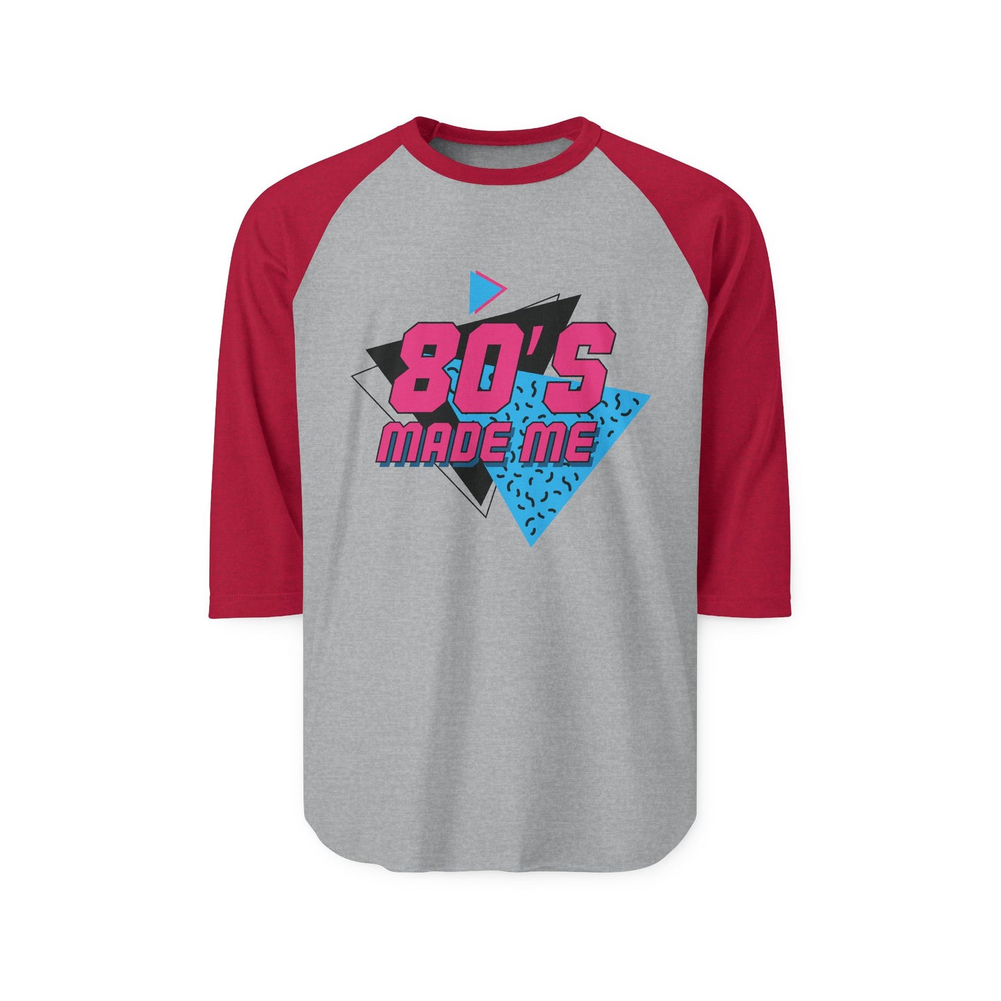 80's Made Me Unisex Raglan Shirt, Retro Tee, Vintage Apparel, Gift for Nostalgic Friends, 80s Themed Party Shirt