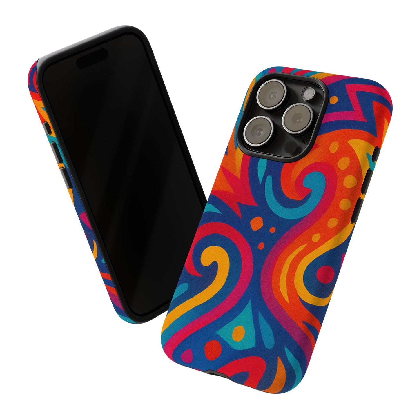 Vibrant Phone Case - Colorful Tough Case, Protective Cover, Unique Design, Trendy Gift, Phone Accessory