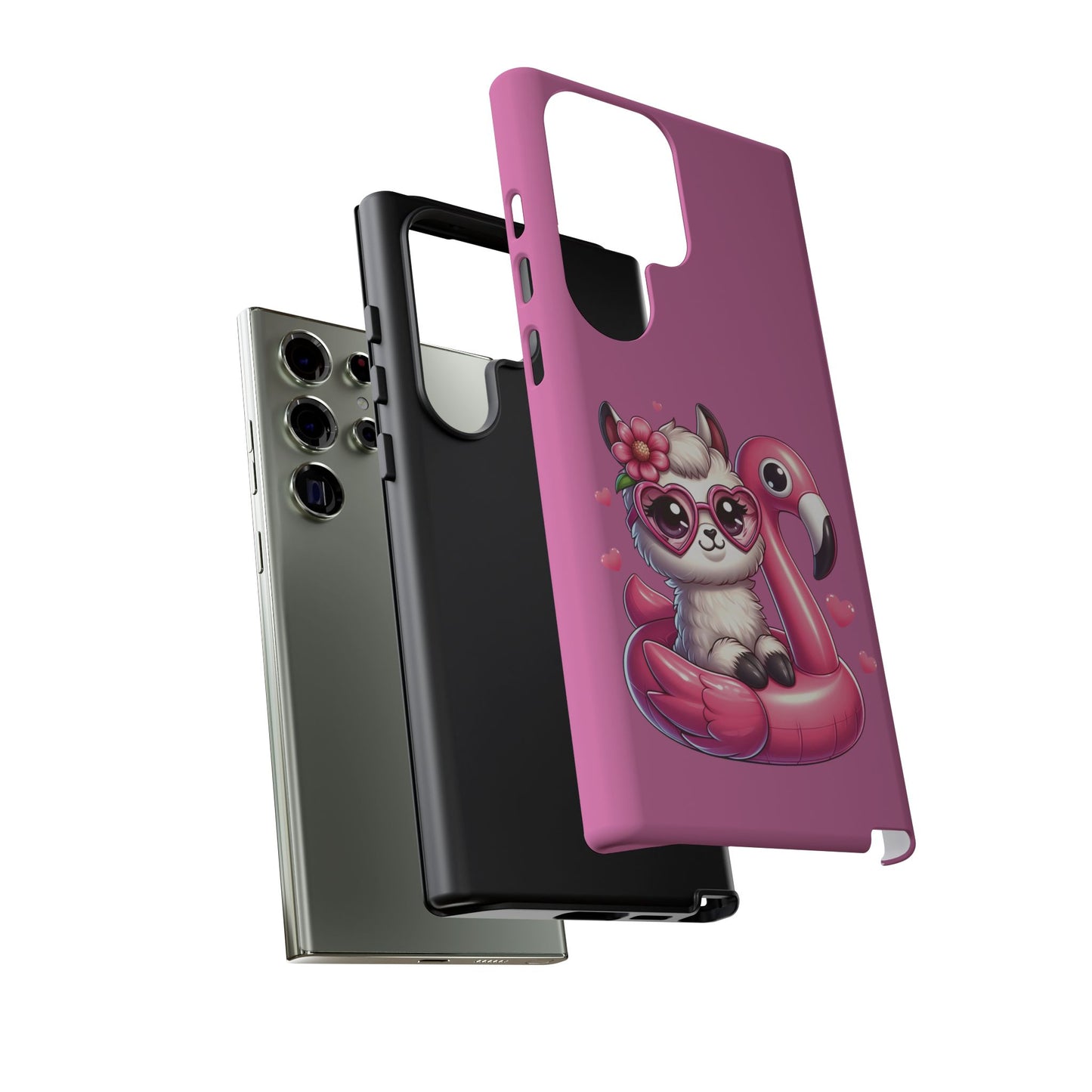 Cute Animal Phone Case, Phone Cover for Kids, Gift for Animal Lovers, Summer Vibes Accessory, Trendy Pink Case