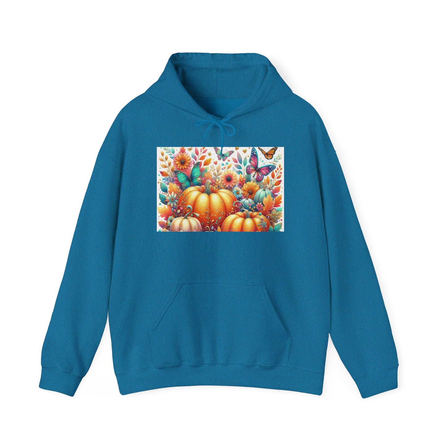 Autumn Floral Pumpkin Hoodie, Cozy Fall Sweatshirt, Nature Lover Gift, Halloween Attire, Harvest Fashion, Seasonal Style