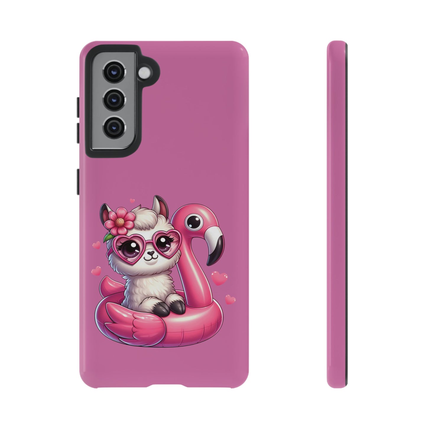 Cute Animal Phone Case, Phone Cover for Kids, Gift for Animal Lovers, Summer Vibes Accessory, Trendy Pink Case