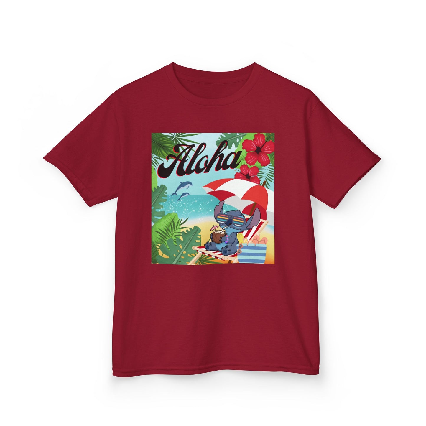 Aloha Paradise Kids Tee, Summer Shirt, Beachwear, Vacation Gift, Nature Lover Gift, Tropical Vibes, Kids Summer Fashion