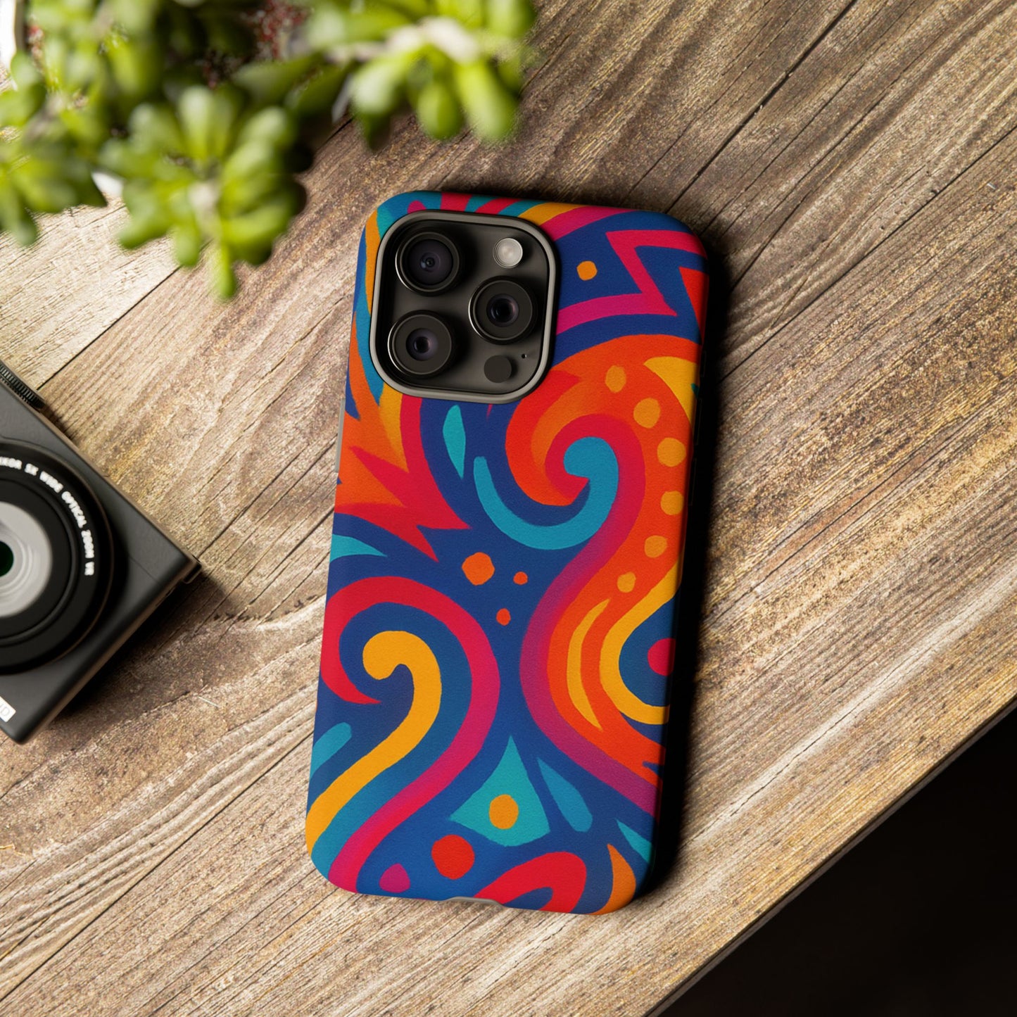 Vibrant Phone Case - Colorful Tough Case, Protective Cover, Unique Design, Trendy Gift, Phone Accessory