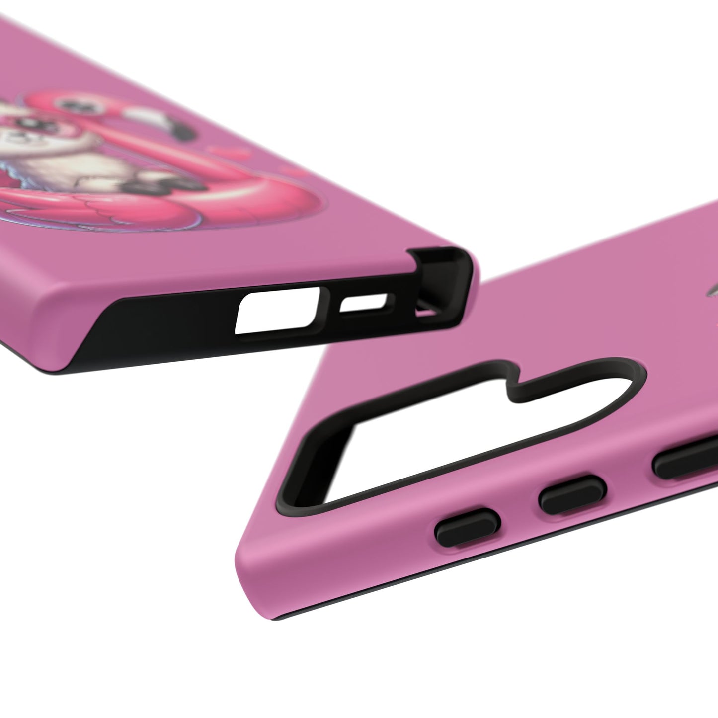 Cute Animal Phone Case, Phone Cover for Kids, Gift for Animal Lovers, Summer Vibes Accessory, Trendy Pink Case