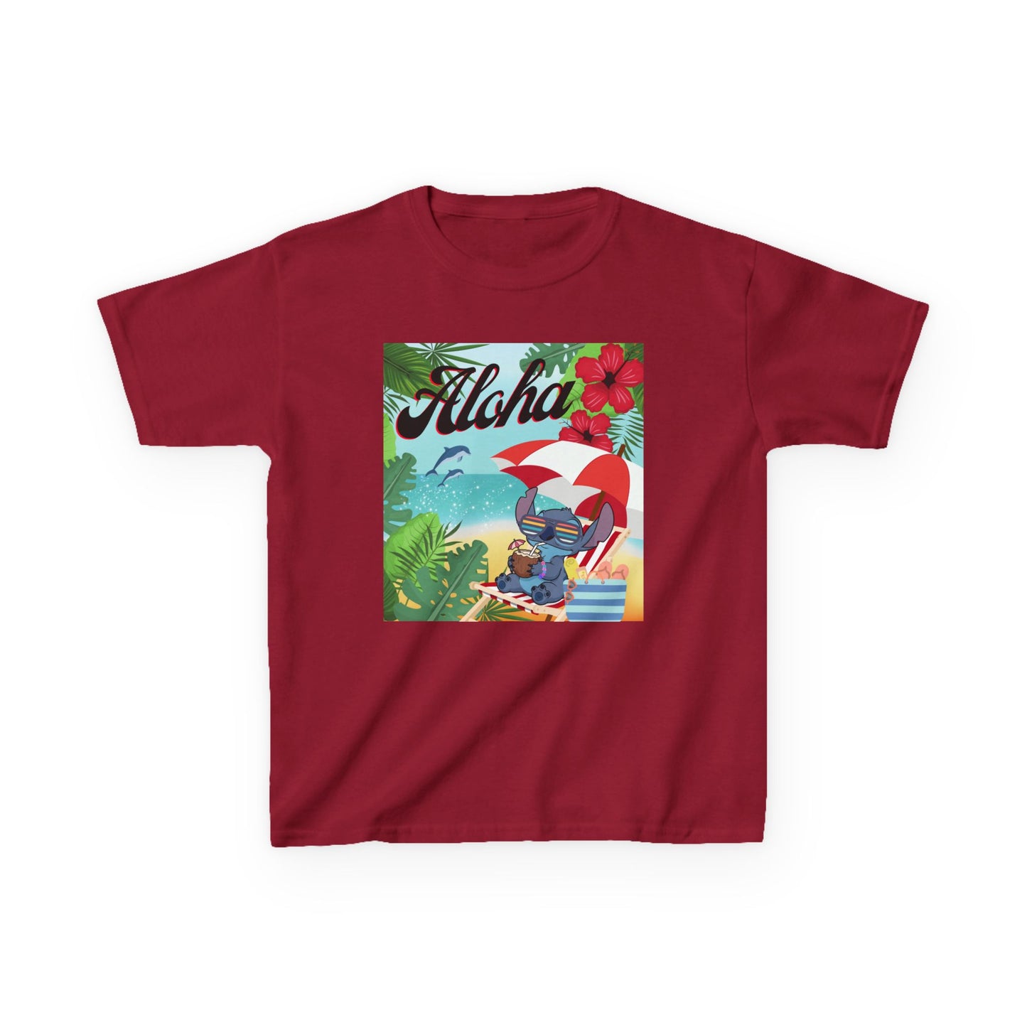 Aloha Paradise Kids Tee, Summer Shirt, Beachwear, Vacation Gift, Nature Lover Gift, Tropical Vibes, Kids Summer Fashion