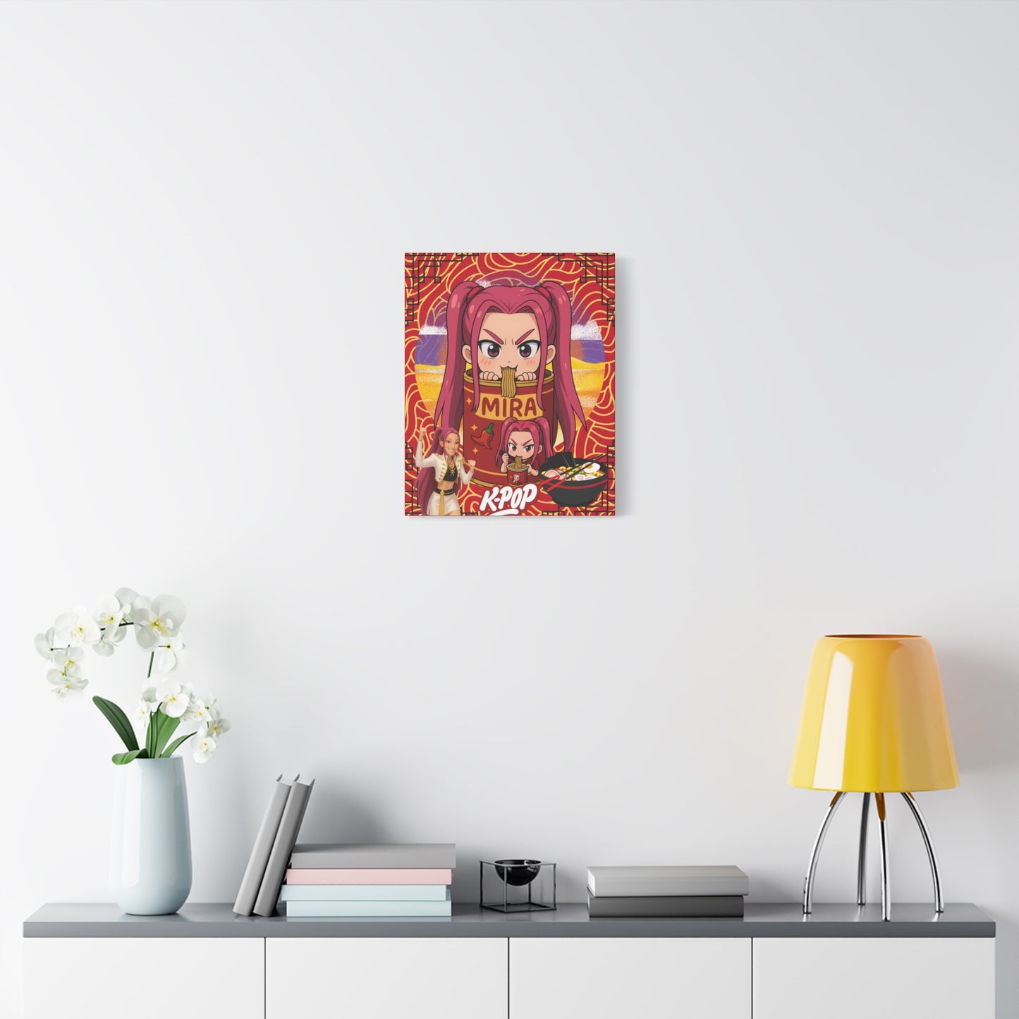 K-Pop Art Canvas Print, Perfect for Fans, Anime Wall Decor, Gift for Music Lovers, Vibrant Home Decoration, Cool Room Aesthetic