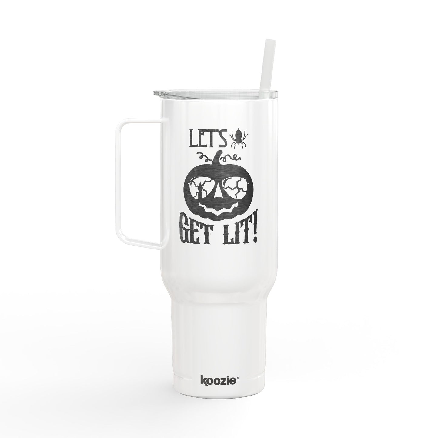 Personalized Insulated Tumbler with Lid, 40oz - Perfect for Parties, Gifts, Travel, Halloween, Get Lit Design