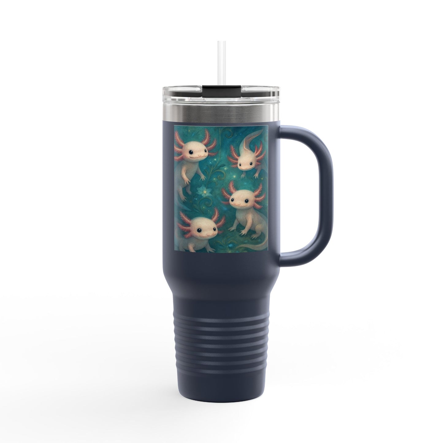 Whimsical Insulated Travel Mug, 40oz - Cute Creatures Design for Coffee Lovers, Travel, Gifts, Birthday, Nature Enthusiasts, Fun Mugs