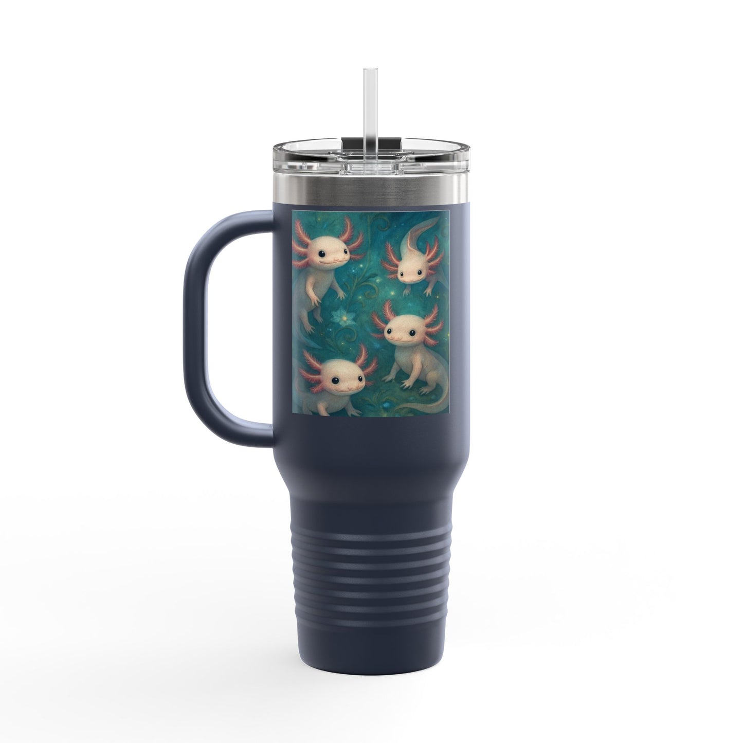 Whimsical Insulated Travel Mug, 40oz - Cute Creatures Design for Coffee Lovers, Travel, Gifts, Birthday, Nature Enthusiasts, Fun Mugs