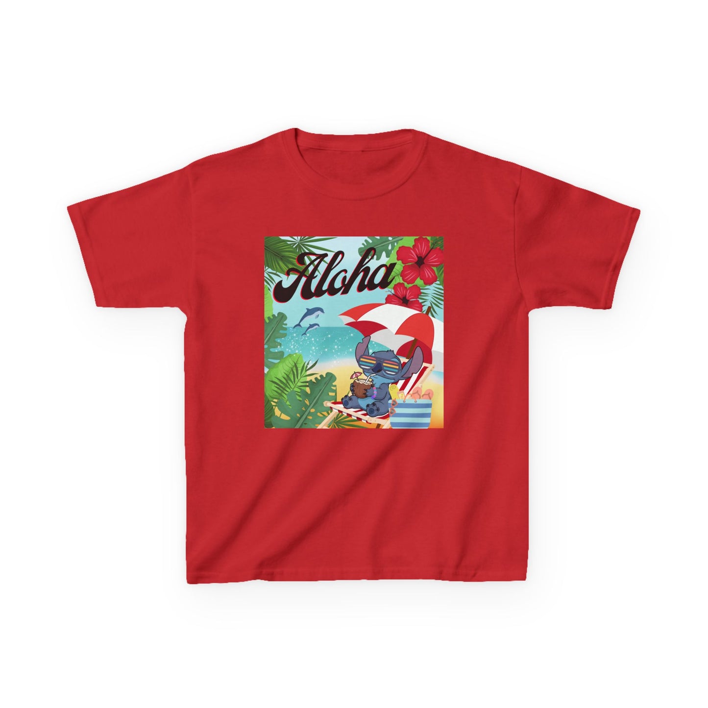 Aloha Paradise Kids Tee, Summer Shirt, Beachwear, Vacation Gift, Nature Lover Gift, Tropical Vibes, Kids Summer Fashion