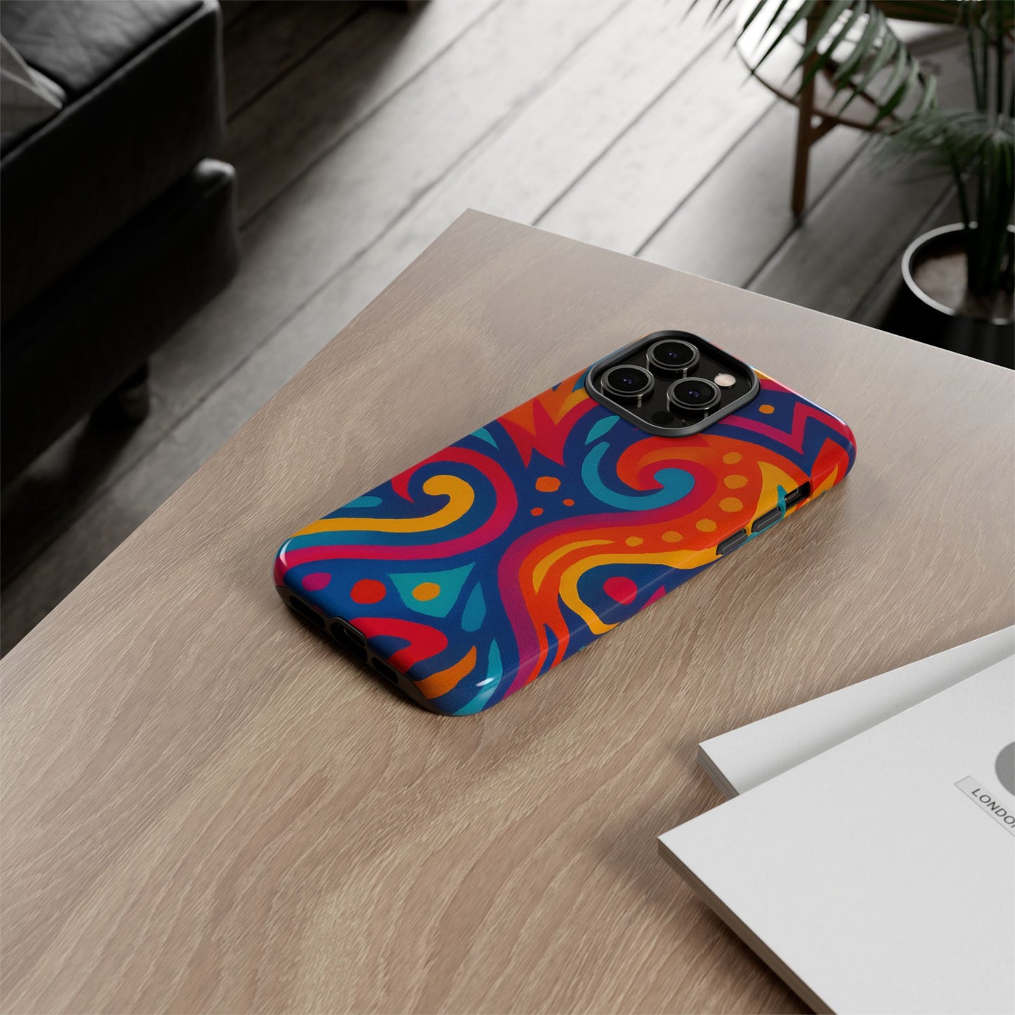 Vibrant Phone Case - Colorful Tough Case, Protective Cover, Unique Design, Trendy Gift, Phone Accessory
