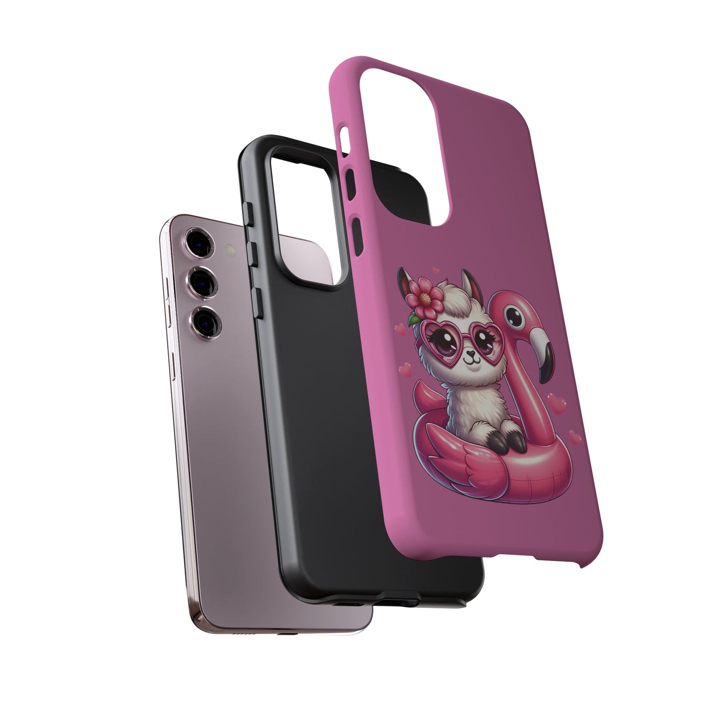 Cute Animal Phone Case, Phone Cover for Kids, Gift for Animal Lovers, Summer Vibes Accessory, Trendy Pink Case