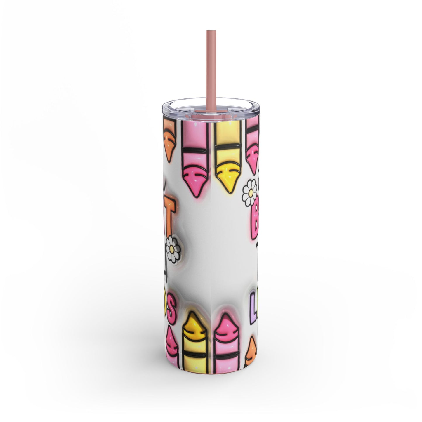 Colorful Teacher's Tumbler, Motivational Drinkware for Educators, Inspirational Gift for Teachers, School Supplies, Classroom Essentials