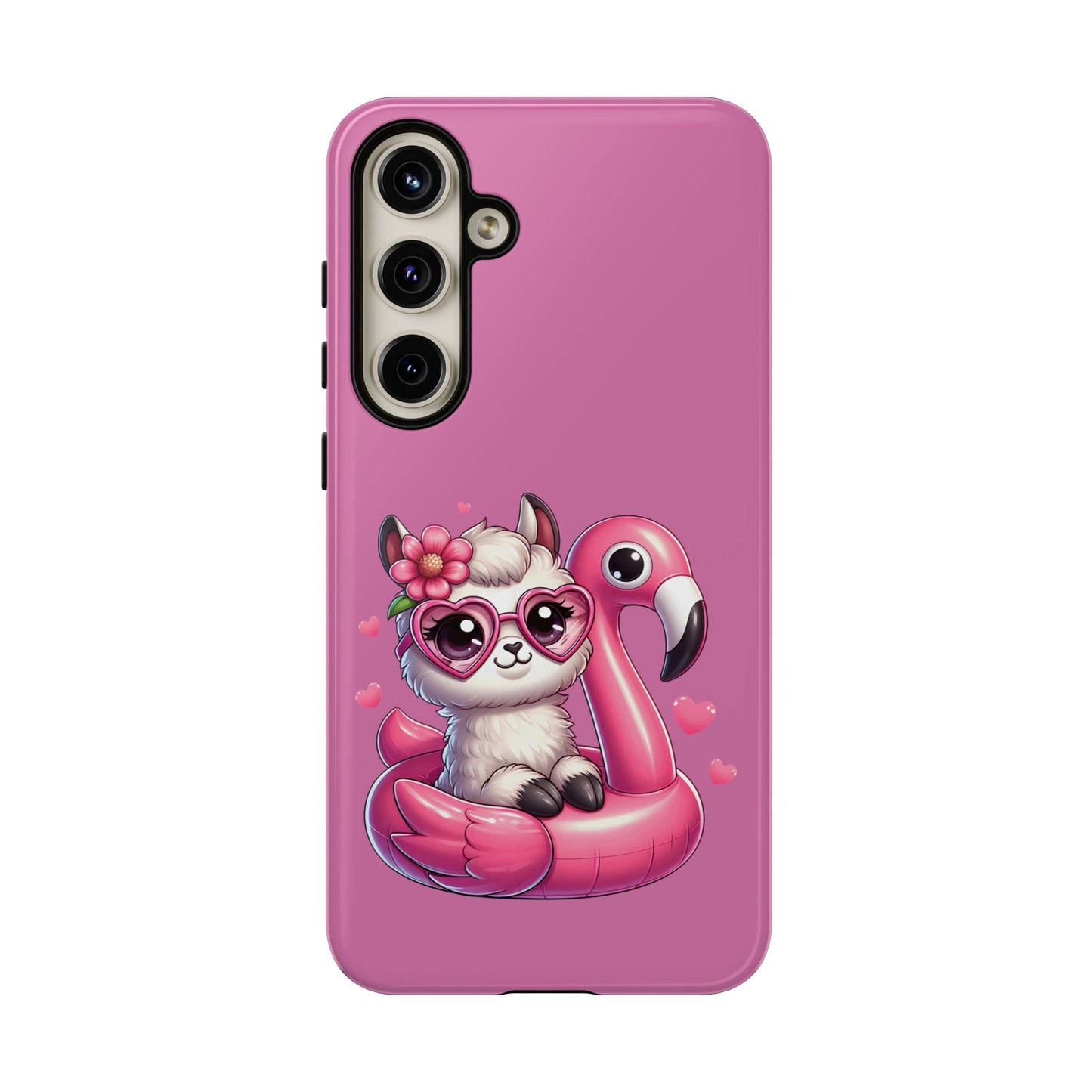 Cute Animal Phone Case, Phone Cover for Kids, Gift for Animal Lovers, Summer Vibes Accessory, Trendy Pink Case