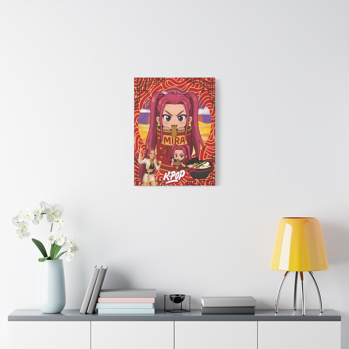 K-Pop Art Canvas Print, Perfect for Fans, Anime Wall Decor, Gift for Music Lovers, Vibrant Home Decoration, Cool Room Aesthetic