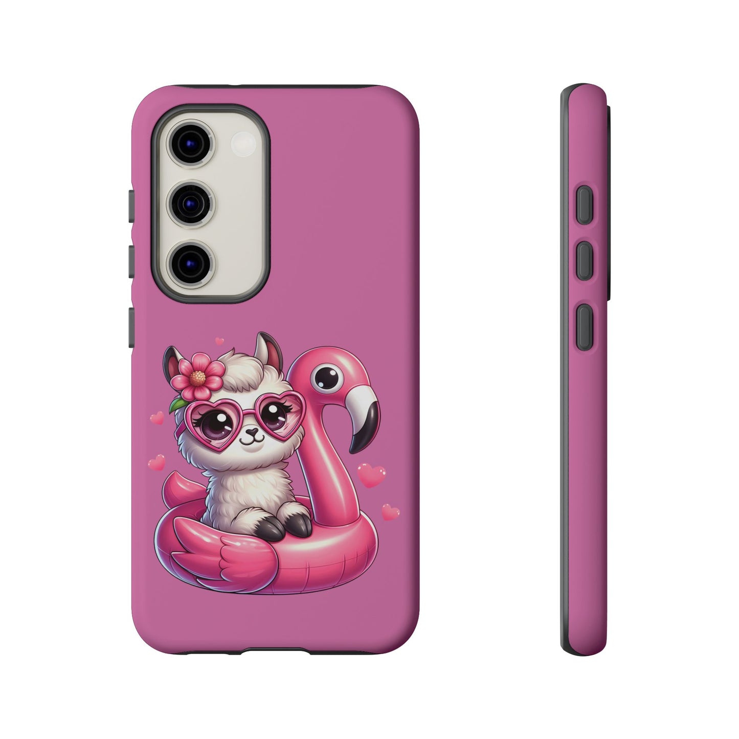 Cute Animal Phone Case, Phone Cover for Kids, Gift for Animal Lovers, Summer Vibes Accessory, Trendy Pink Case
