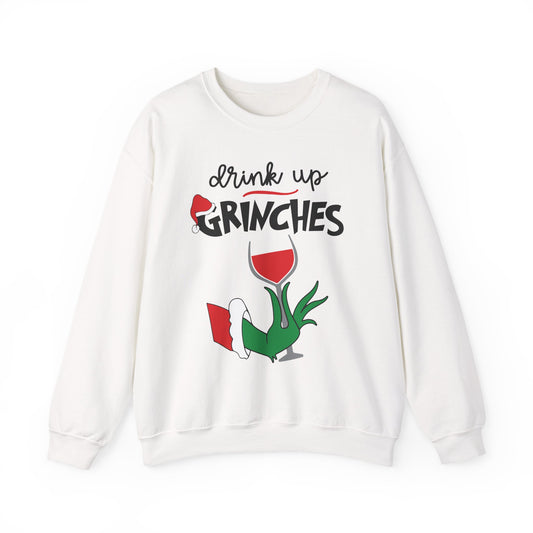 Festive Grinch Sweatshirt, Cozy Holiday Apparel, Funny Christmas Gift, Unisex Crewneck, Seasonal Loungewear, Winter Fashion
