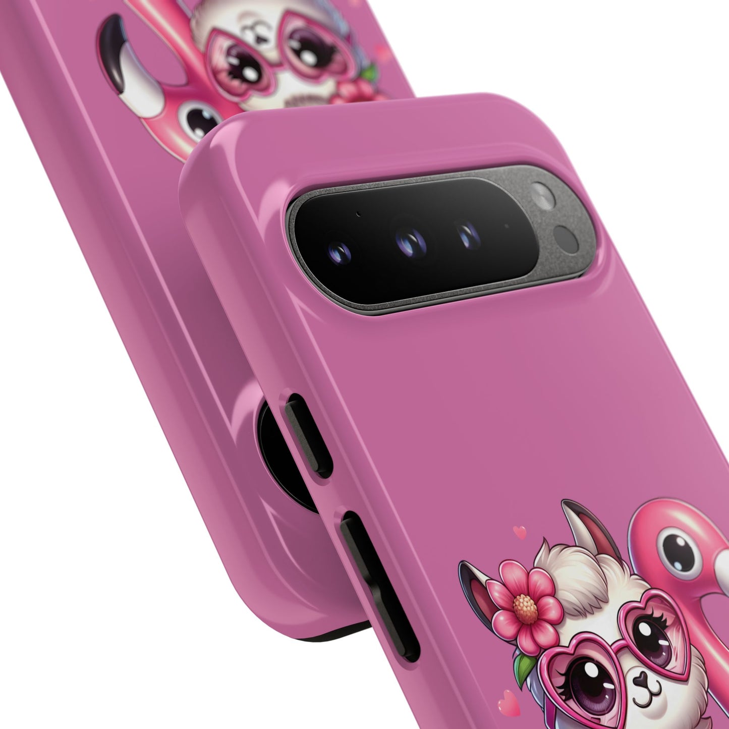 Cute Animal Phone Case, Phone Cover for Kids, Gift for Animal Lovers, Summer Vibes Accessory, Trendy Pink Case