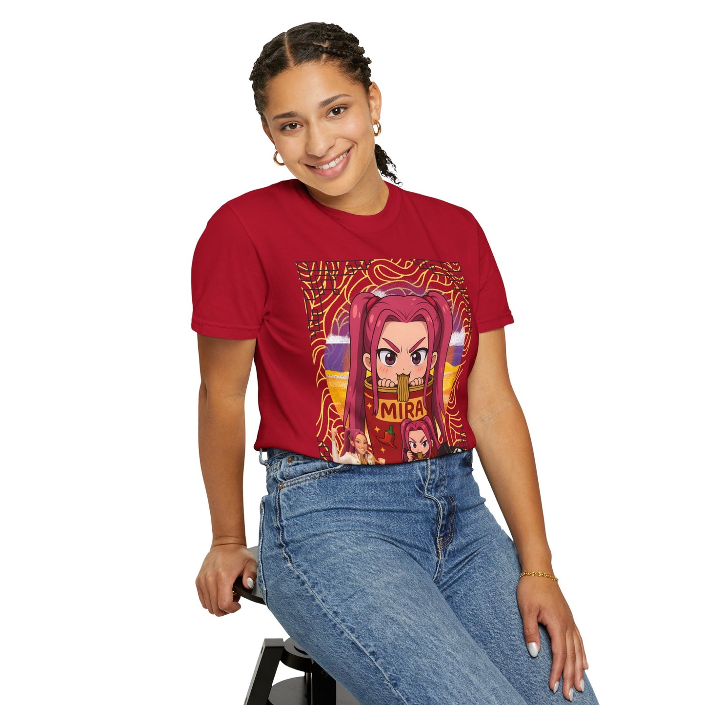 K-Pop Inspired Garment-Dyed T-Shirt, Trendy Streetwear, Anime Fan Apparel, Casual Wear, Gifts for Music Lovers