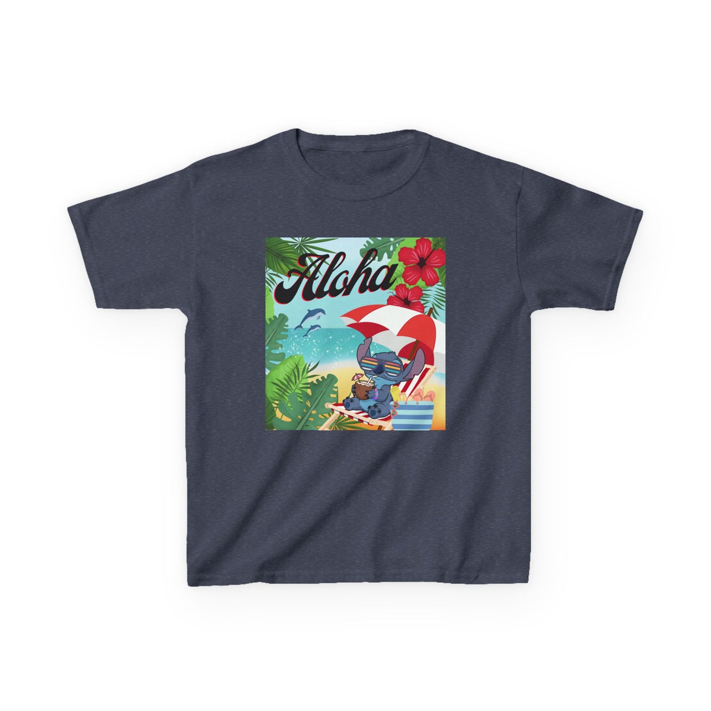 Aloha Paradise Kids Tee, Summer Shirt, Beachwear, Vacation Gift, Nature Lover Gift, Tropical Vibes, Kids Summer Fashion