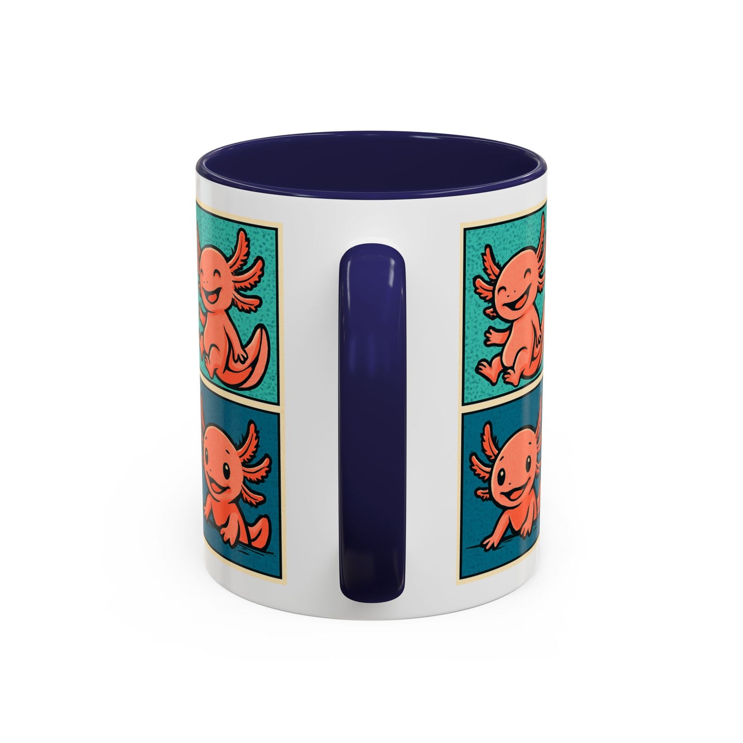 Cute Axolotl Coffee Mug, Fun Animal Mug, Colorful Drinking Cup, Gift for Kids, Office Mug, Aquarium Lover's Cup