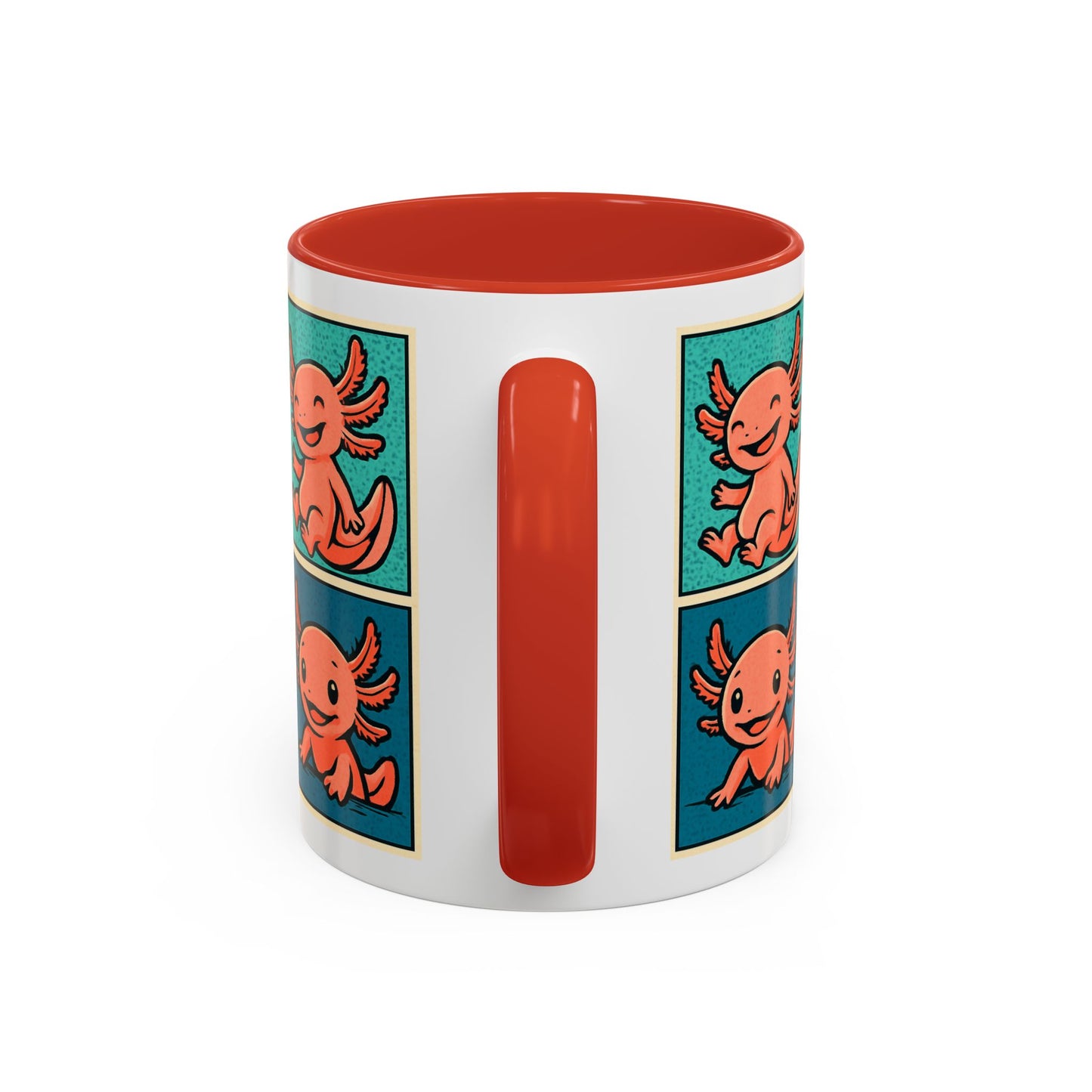 Cute Axolotl Coffee Mug, Fun Animal Mug, Colorful Drinking Cup, Gift for Kids, Office Mug, Aquarium Lover's Cup