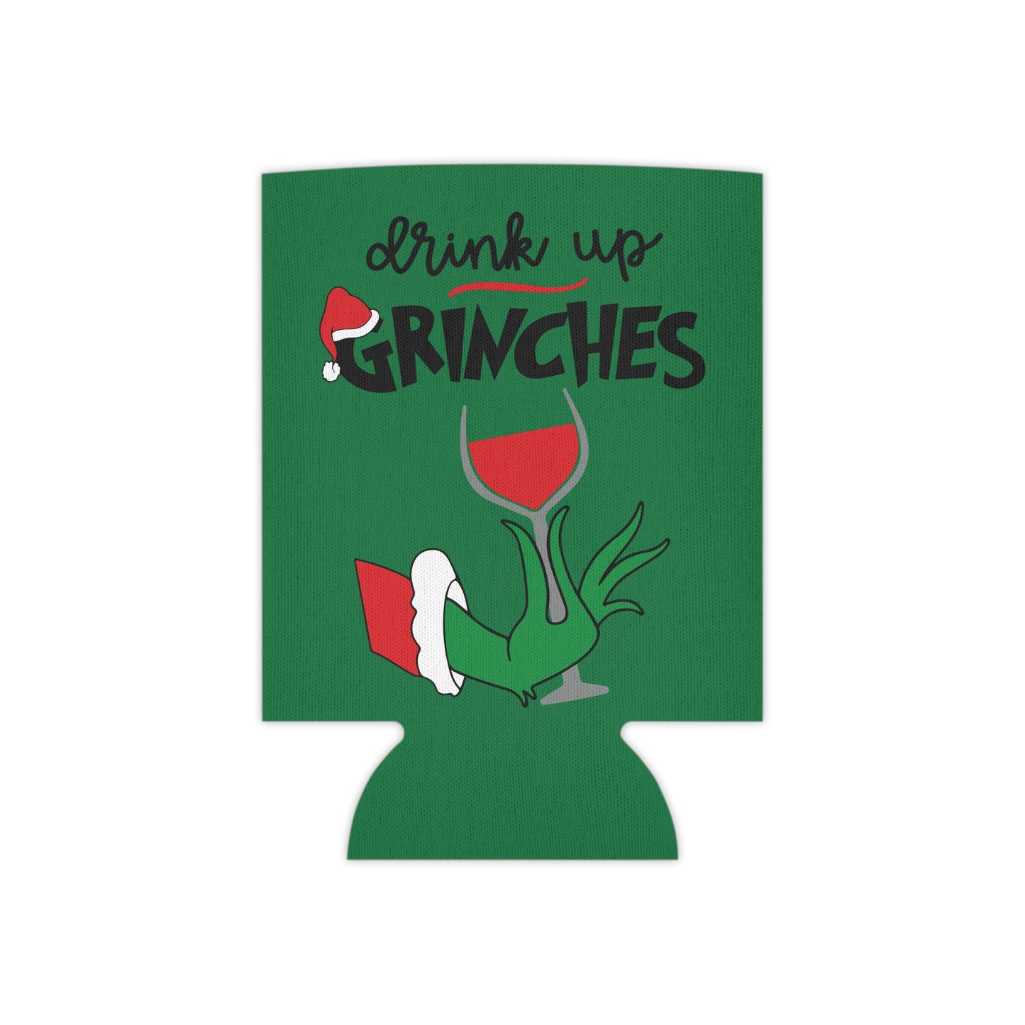 Grinch Holiday Can Cooler, Funny Drink Holder, Christmas Beer Sleeve, Gifts for Grinch Fans, Holiday Party Accessories