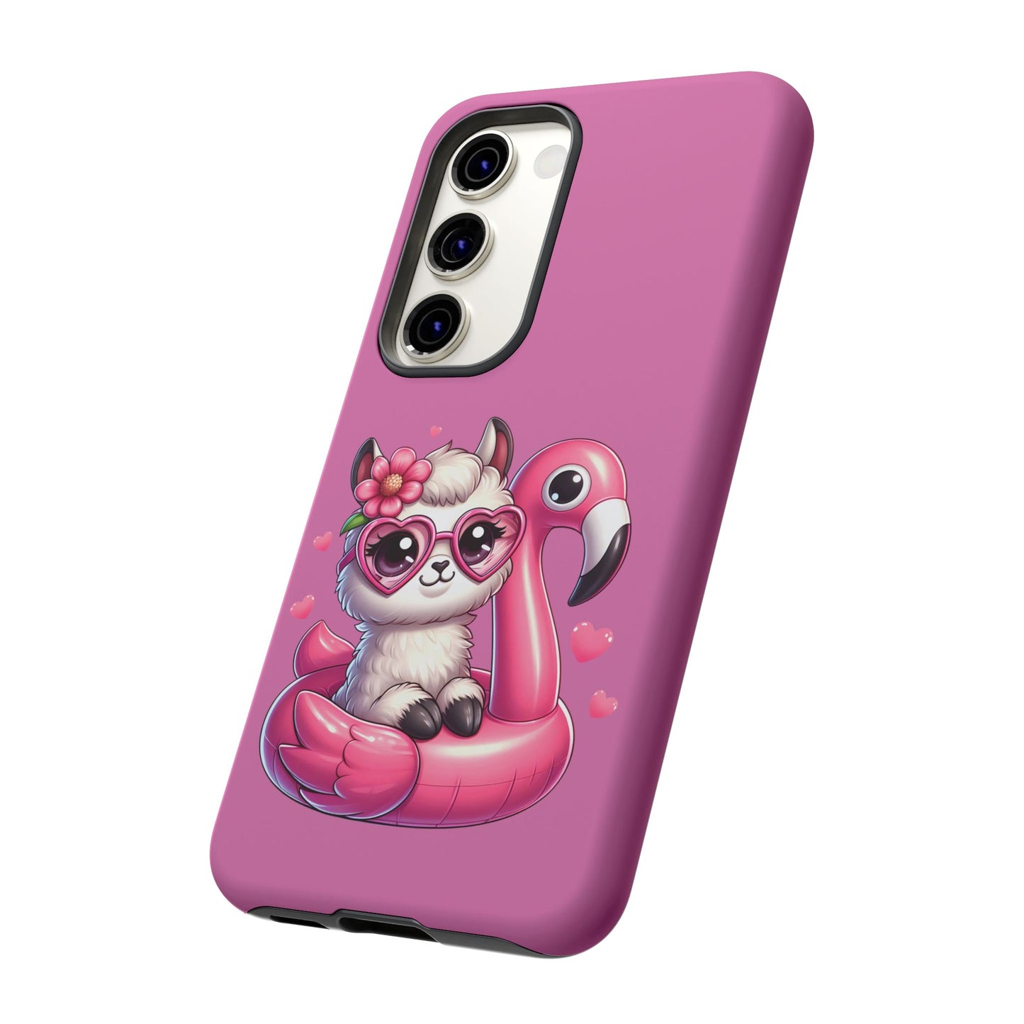 Cute Animal Phone Case, Phone Cover for Kids, Gift for Animal Lovers, Summer Vibes Accessory, Trendy Pink Case