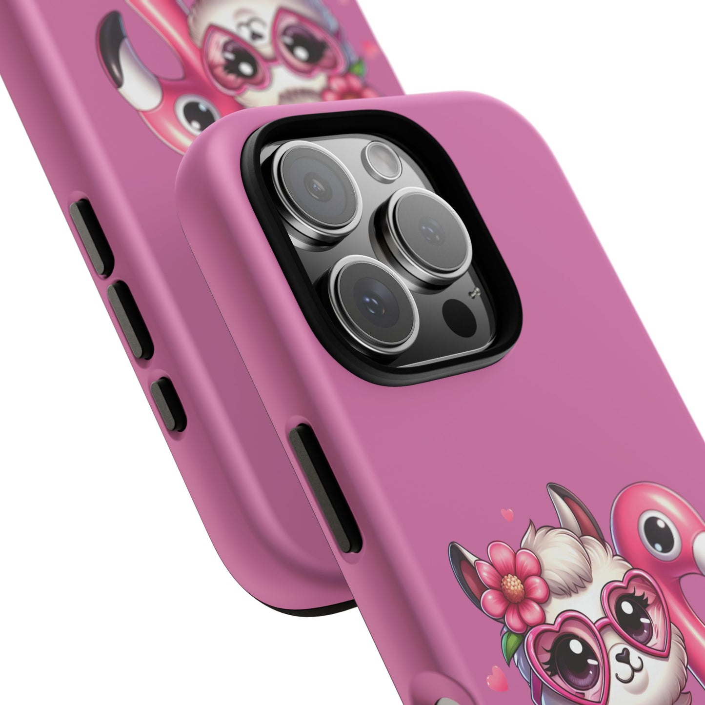 Cute Animal Phone Case, Phone Cover for Kids, Gift for Animal Lovers, Summer Vibes Accessory, Trendy Pink Case