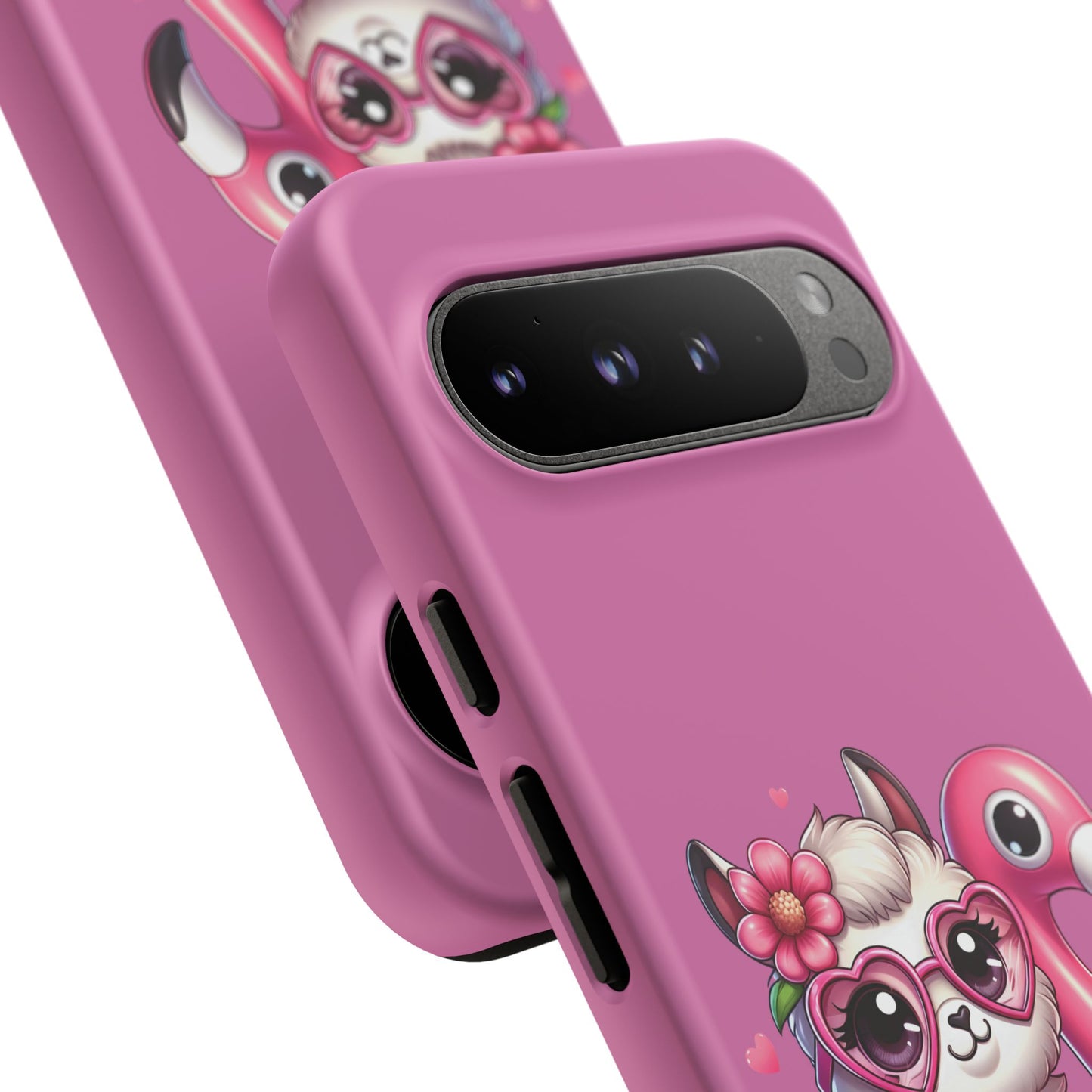 Cute Animal Phone Case, Phone Cover for Kids, Gift for Animal Lovers, Summer Vibes Accessory, Trendy Pink Case