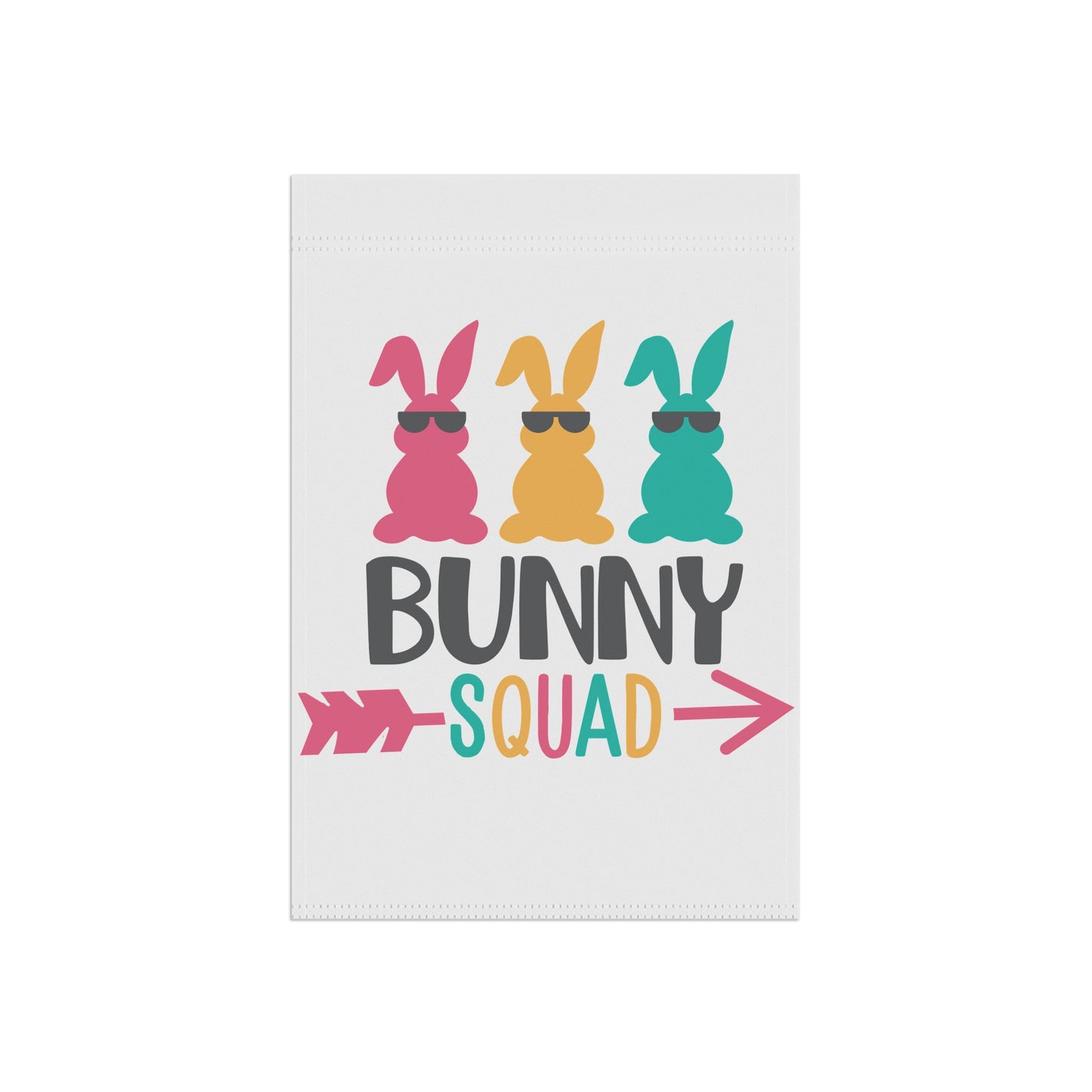 Bunny Squad Garden Banner, Funny Spring Decor, Easter Yard Sign, Outdoor Easter Decoration, Cute Garden Flag