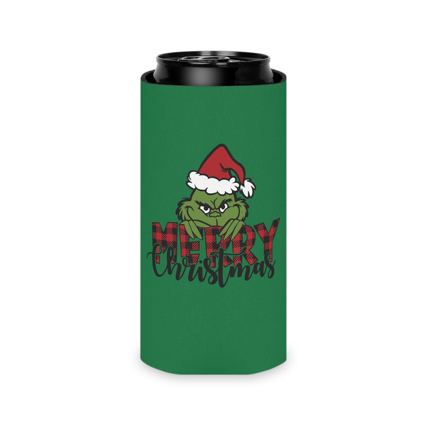 Grinch Holiday Can Cooler, Funny Drink Holder, Christmas Beer Sleeve, Gifts for Grinch Fans, Holiday Party Accessories