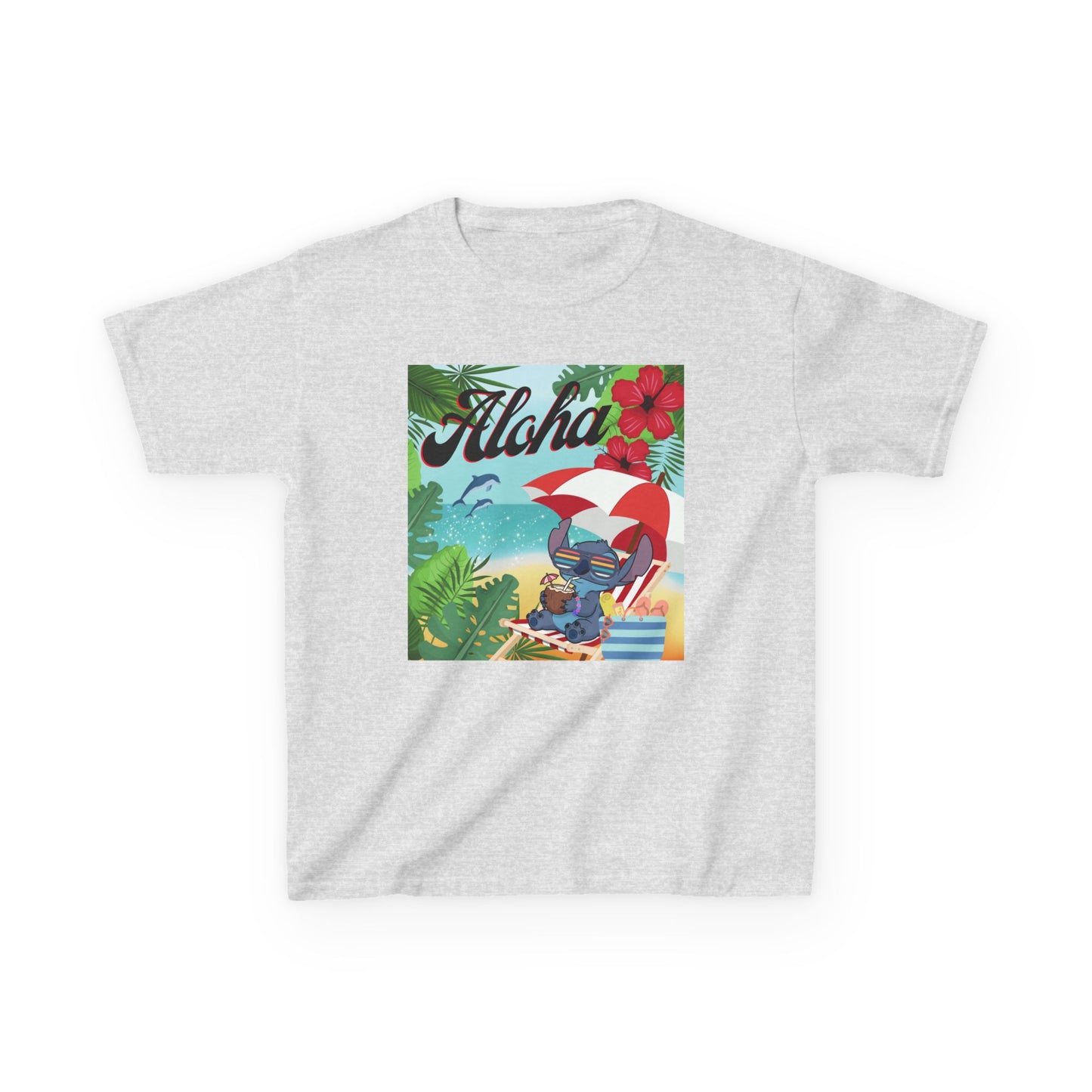 Aloha Paradise Kids Tee, Summer Shirt, Beachwear, Vacation Gift, Nature Lover Gift, Tropical Vibes, Kids Summer Fashion