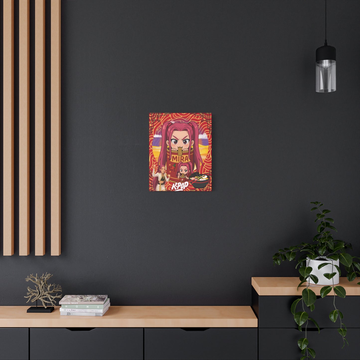 K-Pop Art Canvas Print, Perfect for Fans, Anime Wall Decor, Gift for Music Lovers, Vibrant Home Decoration, Cool Room Aesthetic