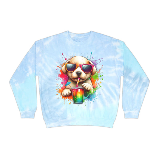 Colorful Tie-Dye Dog Lover Sweatshirt - Cozy Gift for Pet Owners, Perfect for Birthdays, Casual Outfits, Spring, Summer