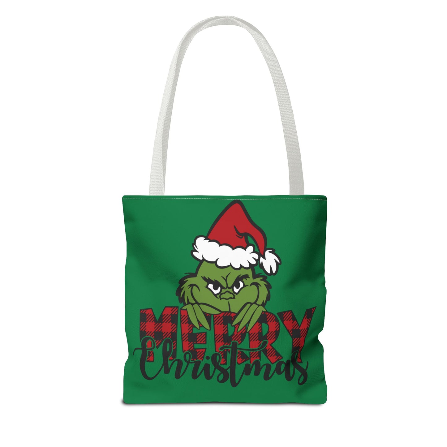 Whimsical Christmas Tote Bag, Grinch Design, Holiday Shopping, Gift Bag, Eco-Friendly, Merry Christmas Decor