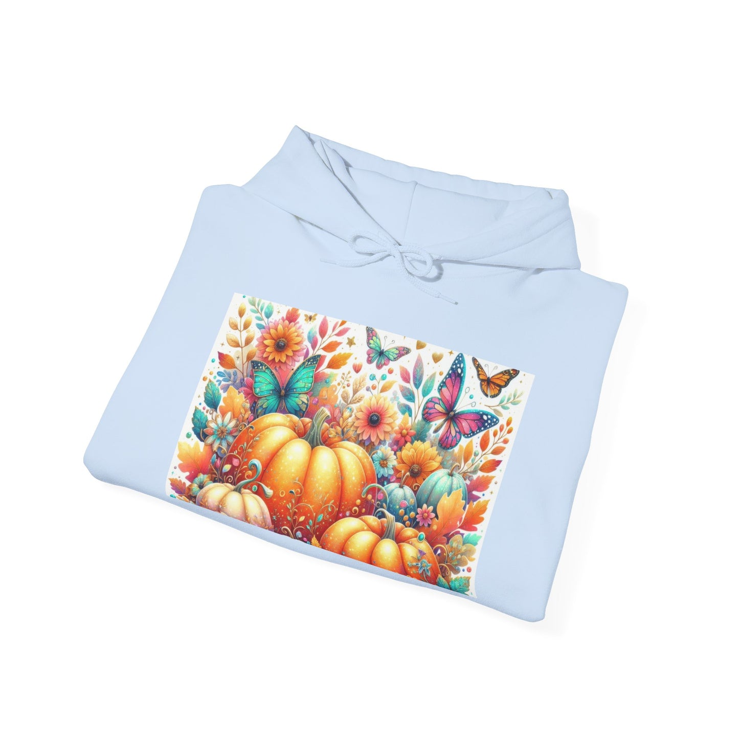 Autumn Floral Pumpkin Hoodie, Cozy Fall Sweatshirt, Nature Lover Gift, Halloween Attire, Harvest Fashion, Seasonal Style