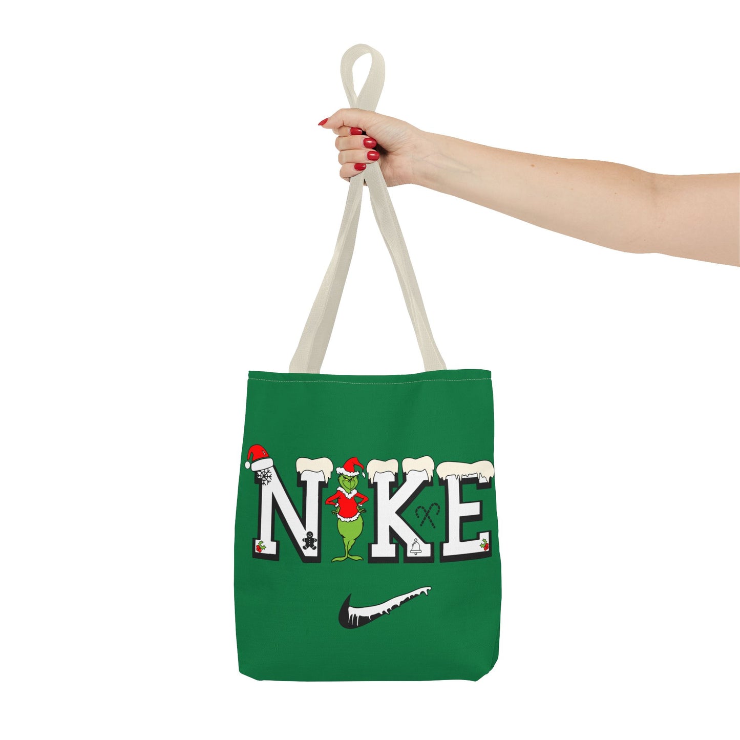 Whimsical Christmas Tote Bag, Grinch Design, Holiday Shopping, Gift Bag, Eco-Friendly, Merry Christmas Decor