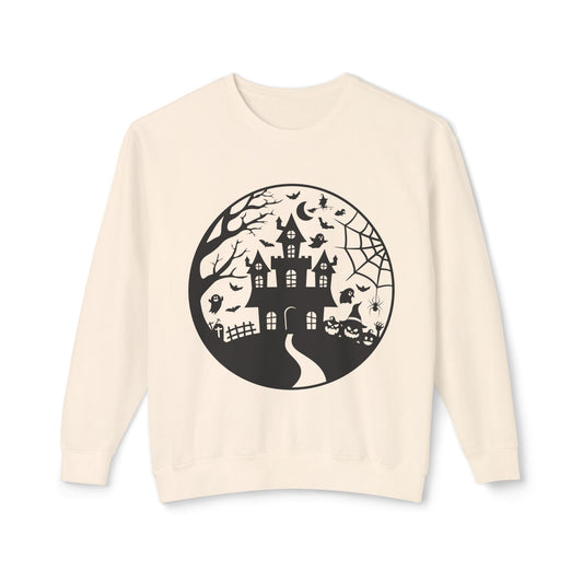 Halloween & Fall Vibes Unisex Crewneck Sweatshirt, Cozy Fall Apparel, Halloween Clothing, Gift for Autumn Lovers, Seasonal Sweater