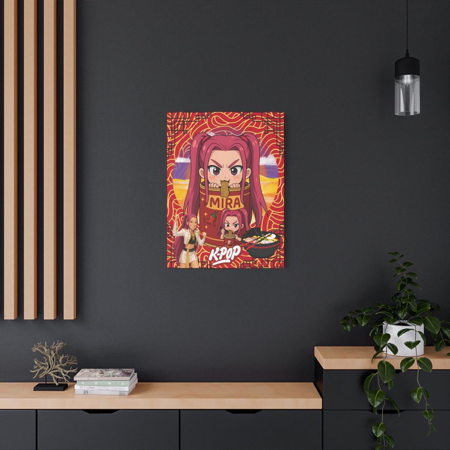 K-Pop Art Canvas Print, Perfect for Fans, Anime Wall Decor, Gift for Music Lovers, Vibrant Home Decoration, Cool Room Aesthetic