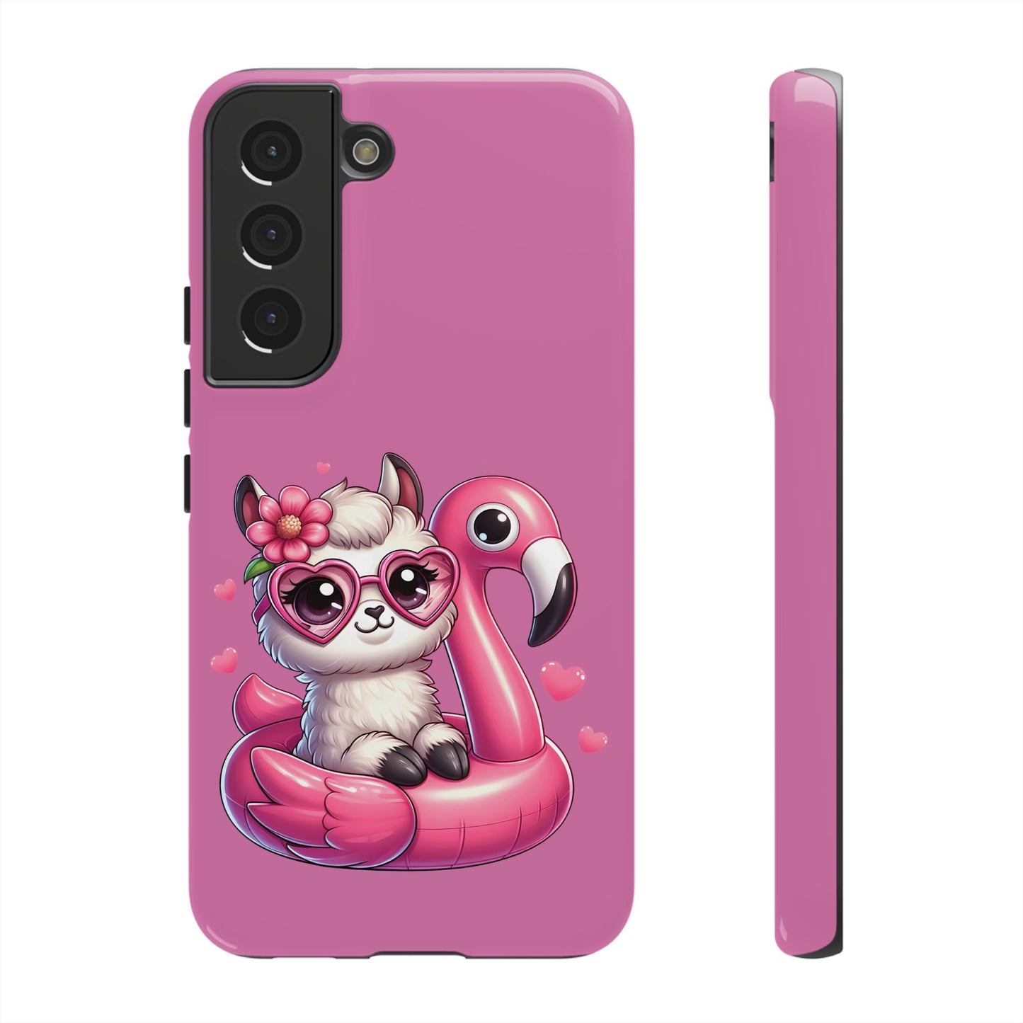 Cute Animal Phone Case, Phone Cover for Kids, Gift for Animal Lovers, Summer Vibes Accessory, Trendy Pink Case