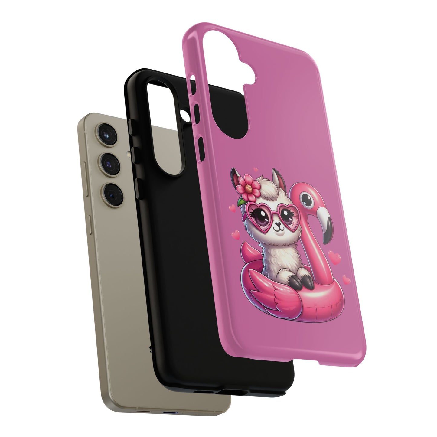Cute Animal Phone Case, Phone Cover for Kids, Gift for Animal Lovers, Summer Vibes Accessory, Trendy Pink Case