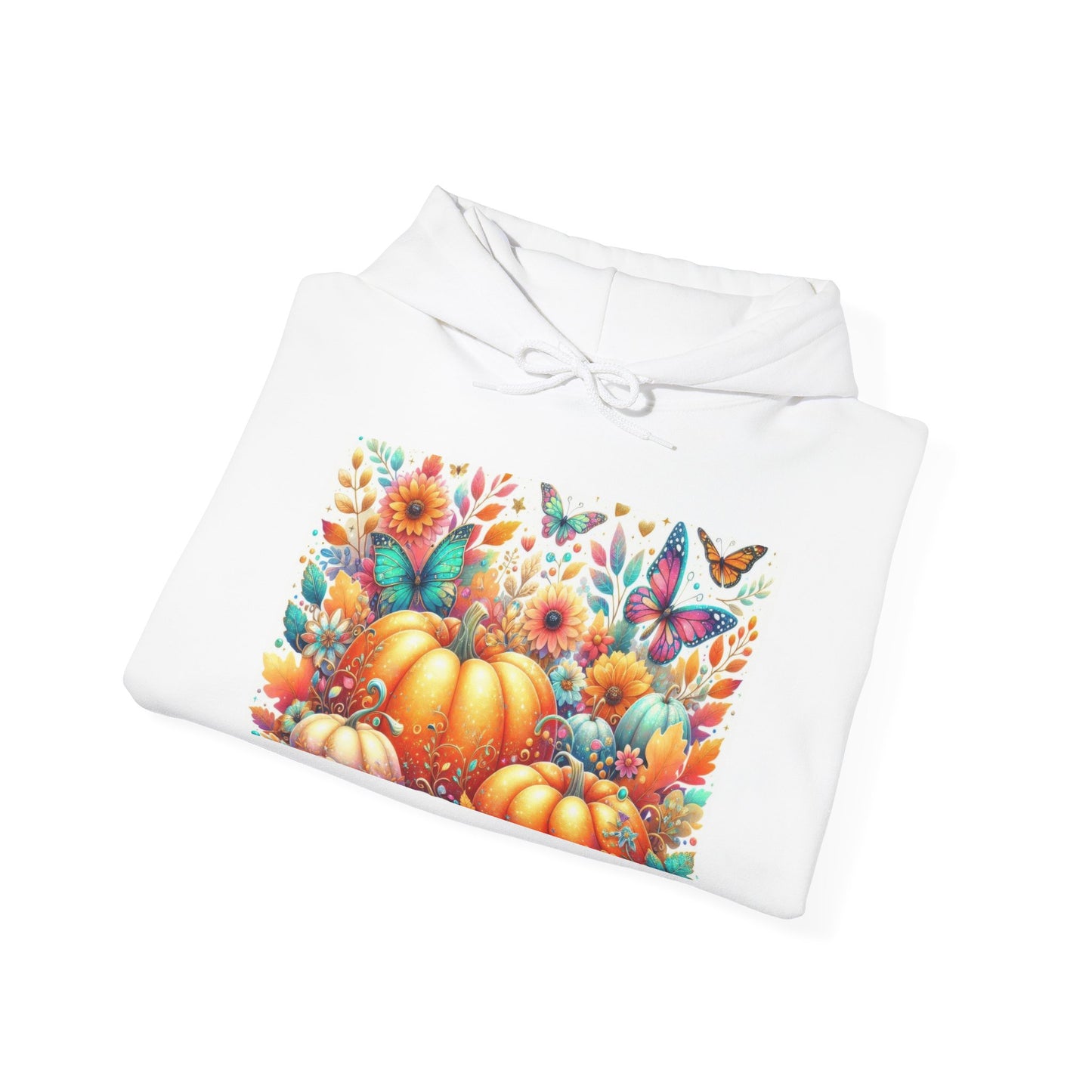 Autumn Floral Pumpkin Hoodie, Cozy Fall Sweatshirt, Nature Lover Gift, Halloween Attire, Harvest Fashion, Seasonal Style
