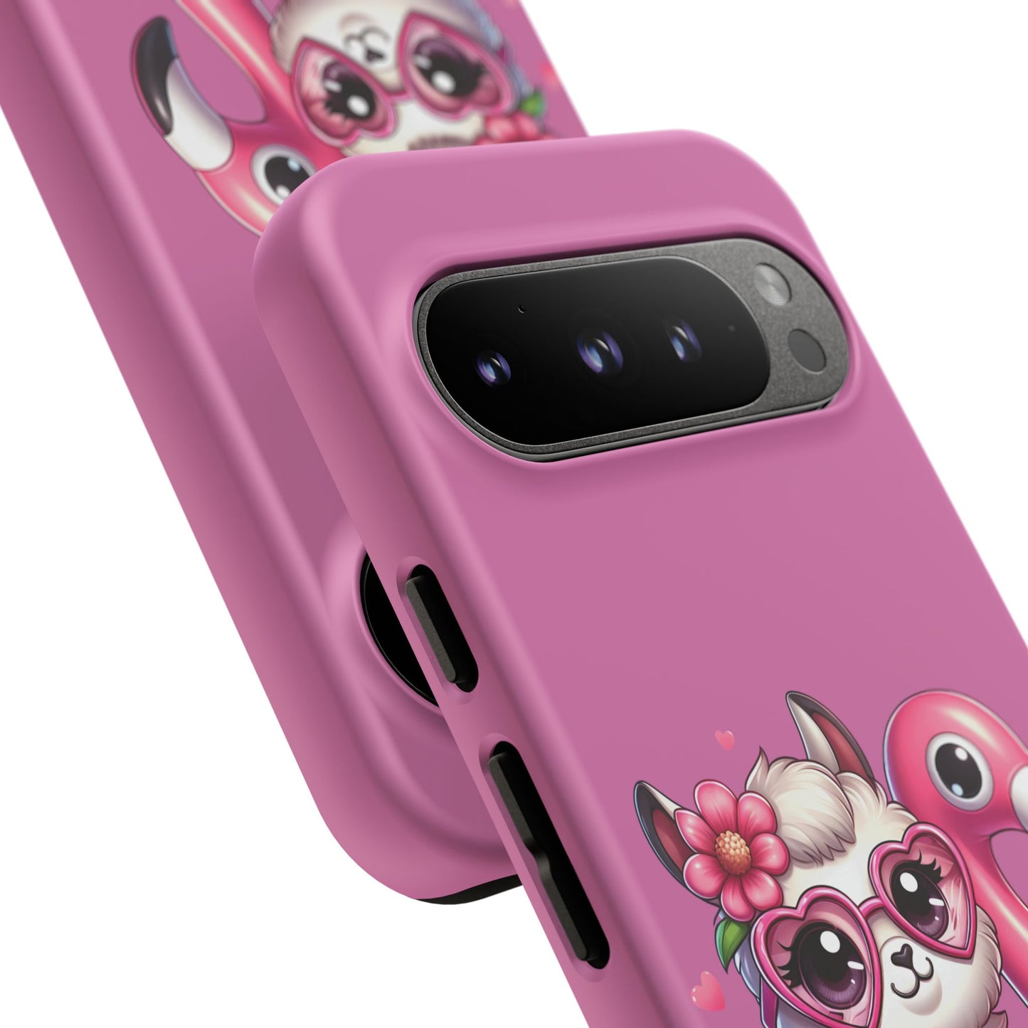 Cute Animal Phone Case, Phone Cover for Kids, Gift for Animal Lovers, Summer Vibes Accessory, Trendy Pink Case