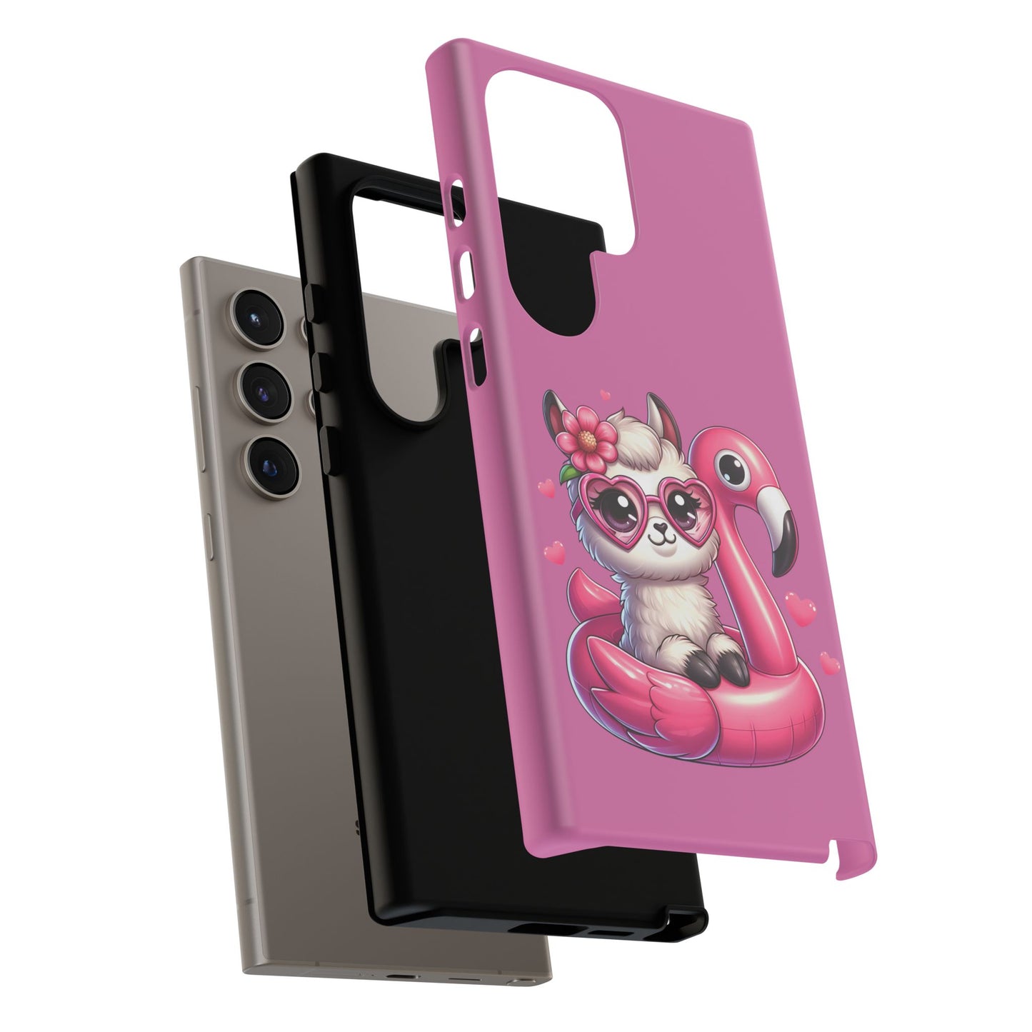 Cute Animal Phone Case, Phone Cover for Kids, Gift for Animal Lovers, Summer Vibes Accessory, Trendy Pink Case