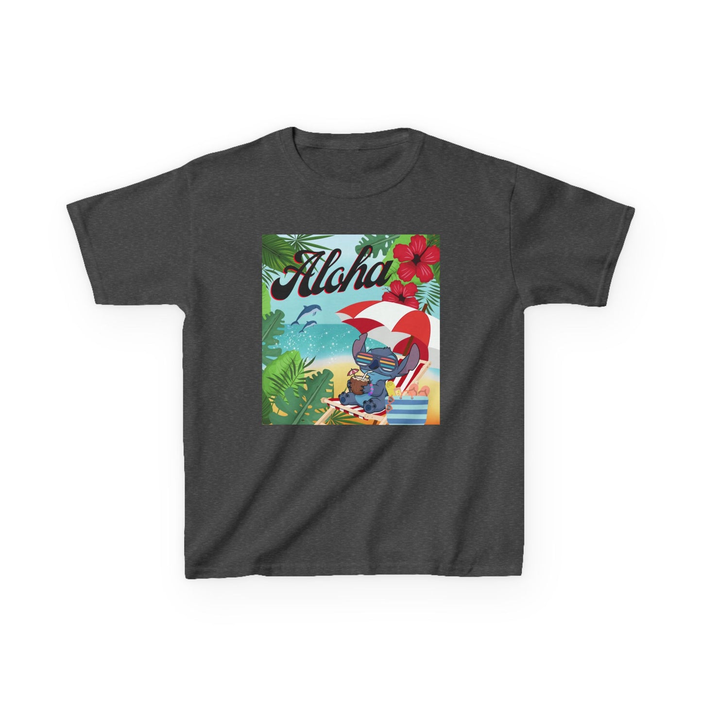Aloha Paradise Kids Tee, Summer Shirt, Beachwear, Vacation Gift, Nature Lover Gift, Tropical Vibes, Kids Summer Fashion