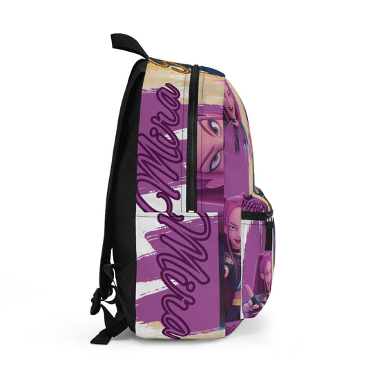 Glamorous Character Backpack, Stylish School Bag, Unique Kids Backpack, Trendy Travel Bag, Vibrant Daypack, Girls' Backpack with Fun Design