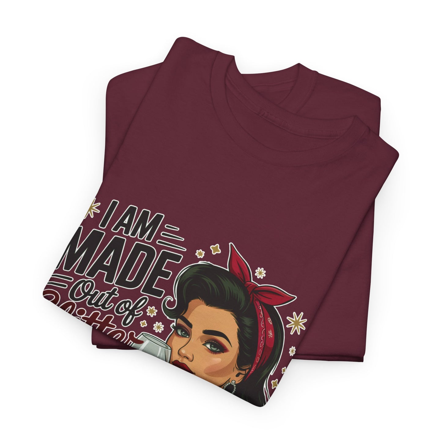 Glitter Wine & Anxiety Tee, Fun Unisex Cotton T-Shirt, Casual Gift for Wine Lovers, Relaxed Fit for Parties, Statement Top