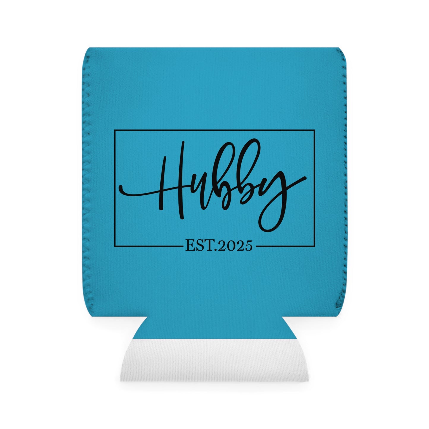 Personalized Can Cooler Sleeve - Wifey & Hubby Gifts for Newlyweds, Wedding Favors, Engagement Party, Fun Couple's Drinkware