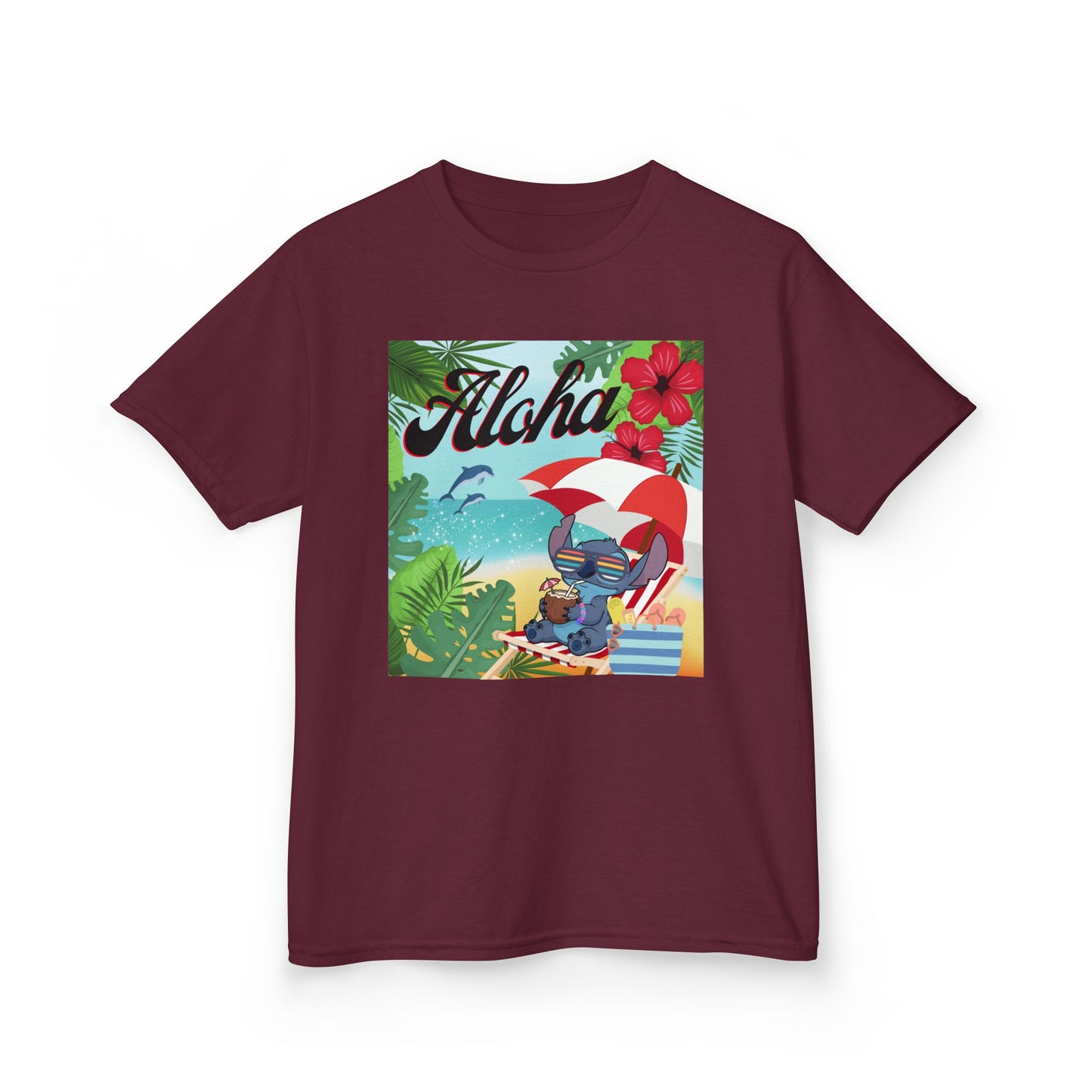Aloha Paradise Kids Tee, Summer Shirt, Beachwear, Vacation Gift, Nature Lover Gift, Tropical Vibes, Kids Summer Fashion